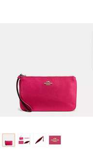 Authentic Coach Wristlet large (Pink)