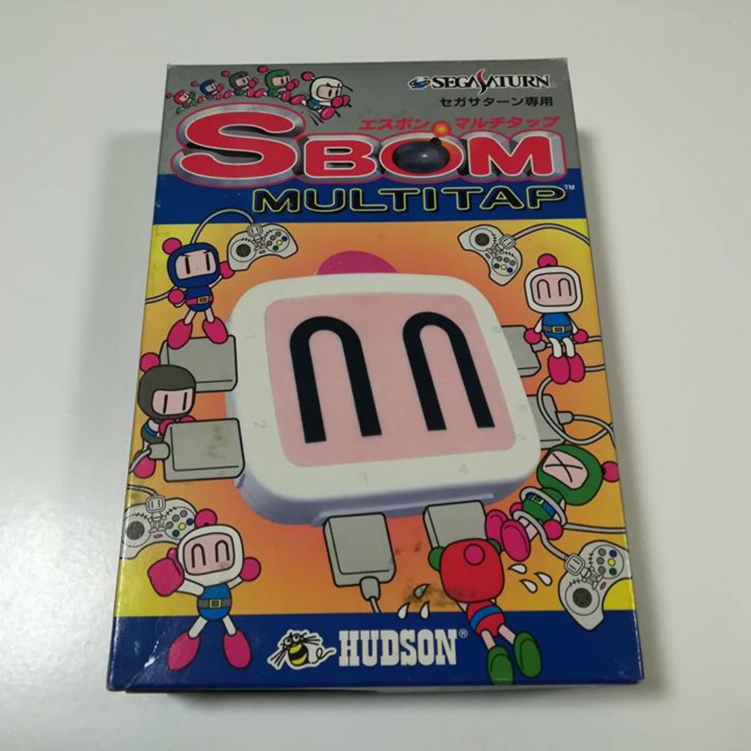 全新未使用Hudson Sega Saturn SBom Mutlitap 炸彈人專用一開六分插SS