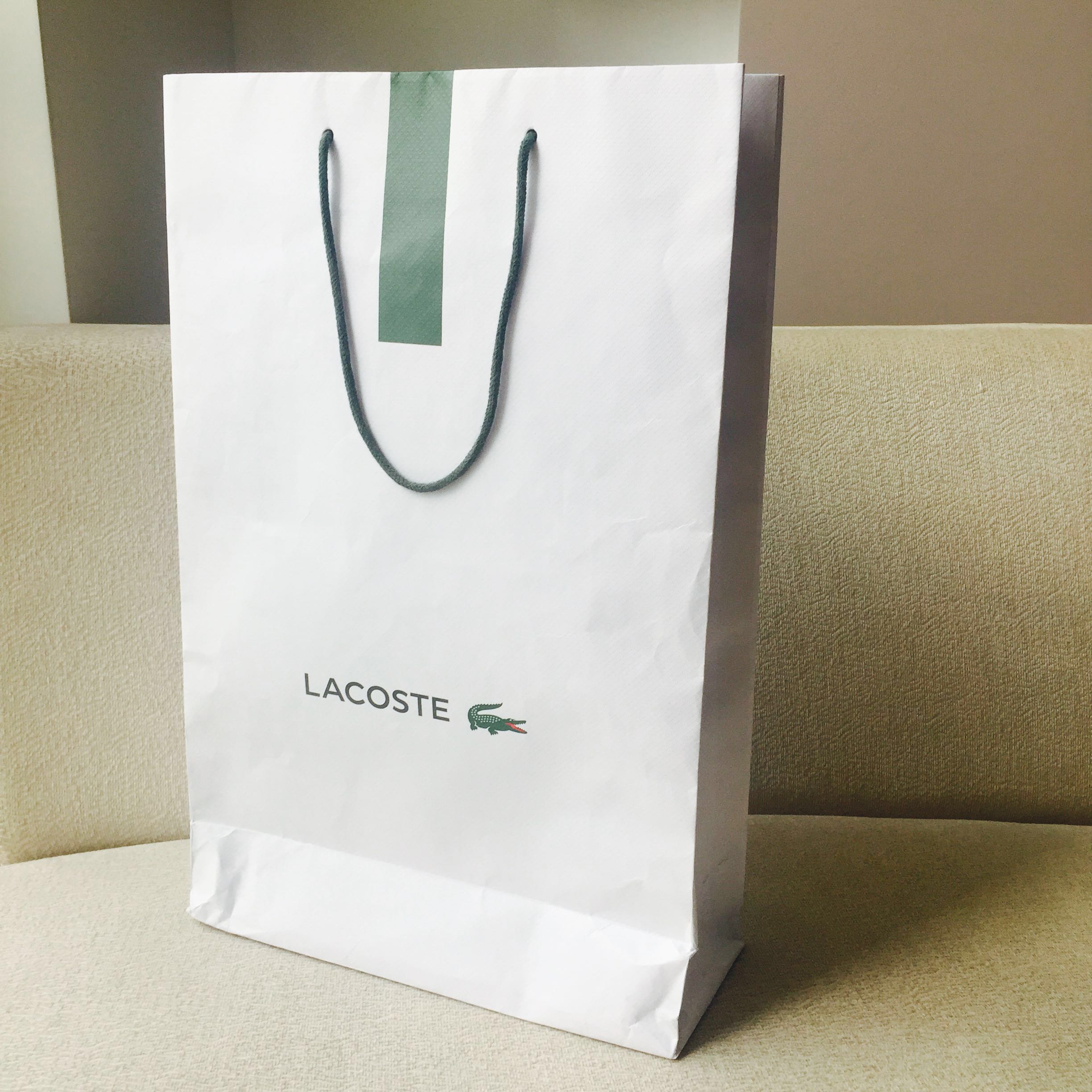 lacoste paper bag for sale