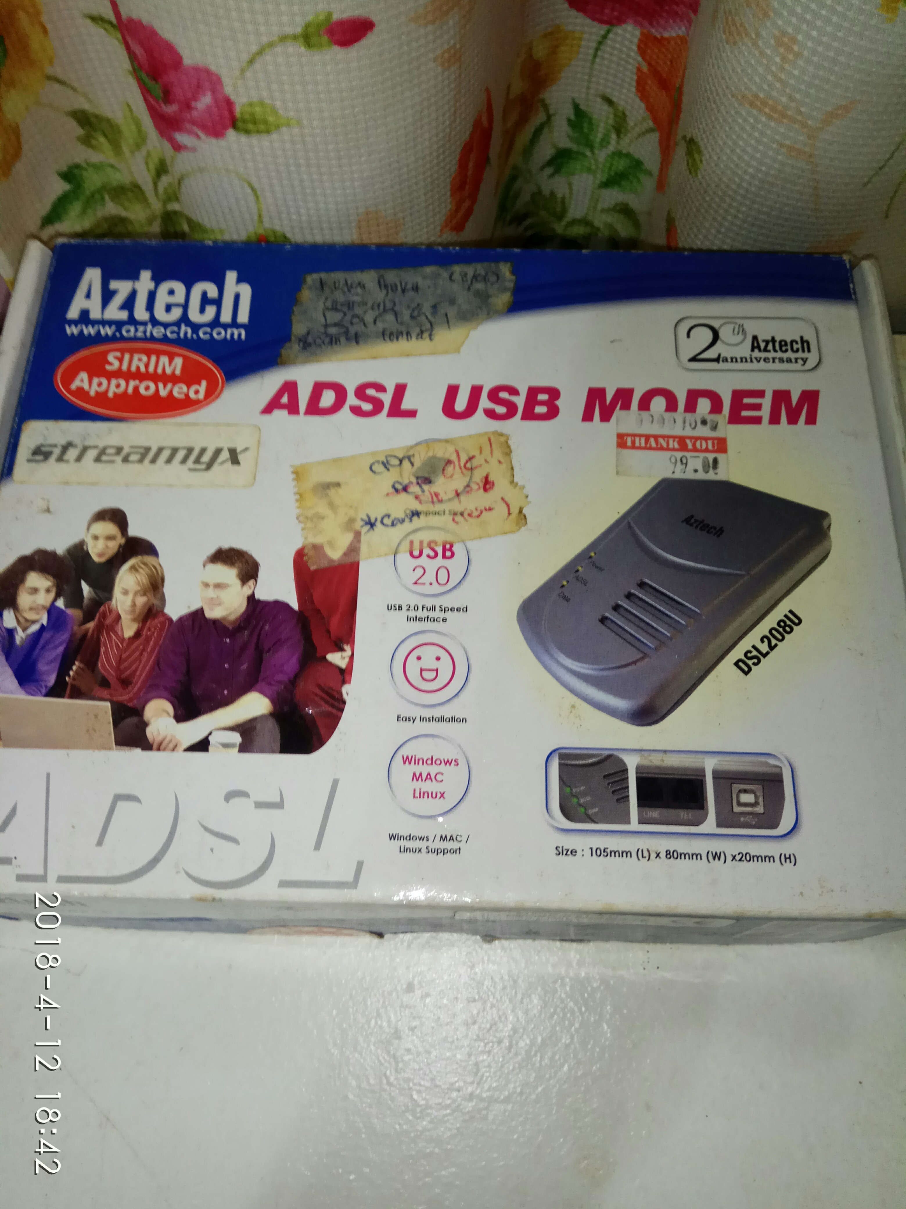 aztech dsl 208u modem