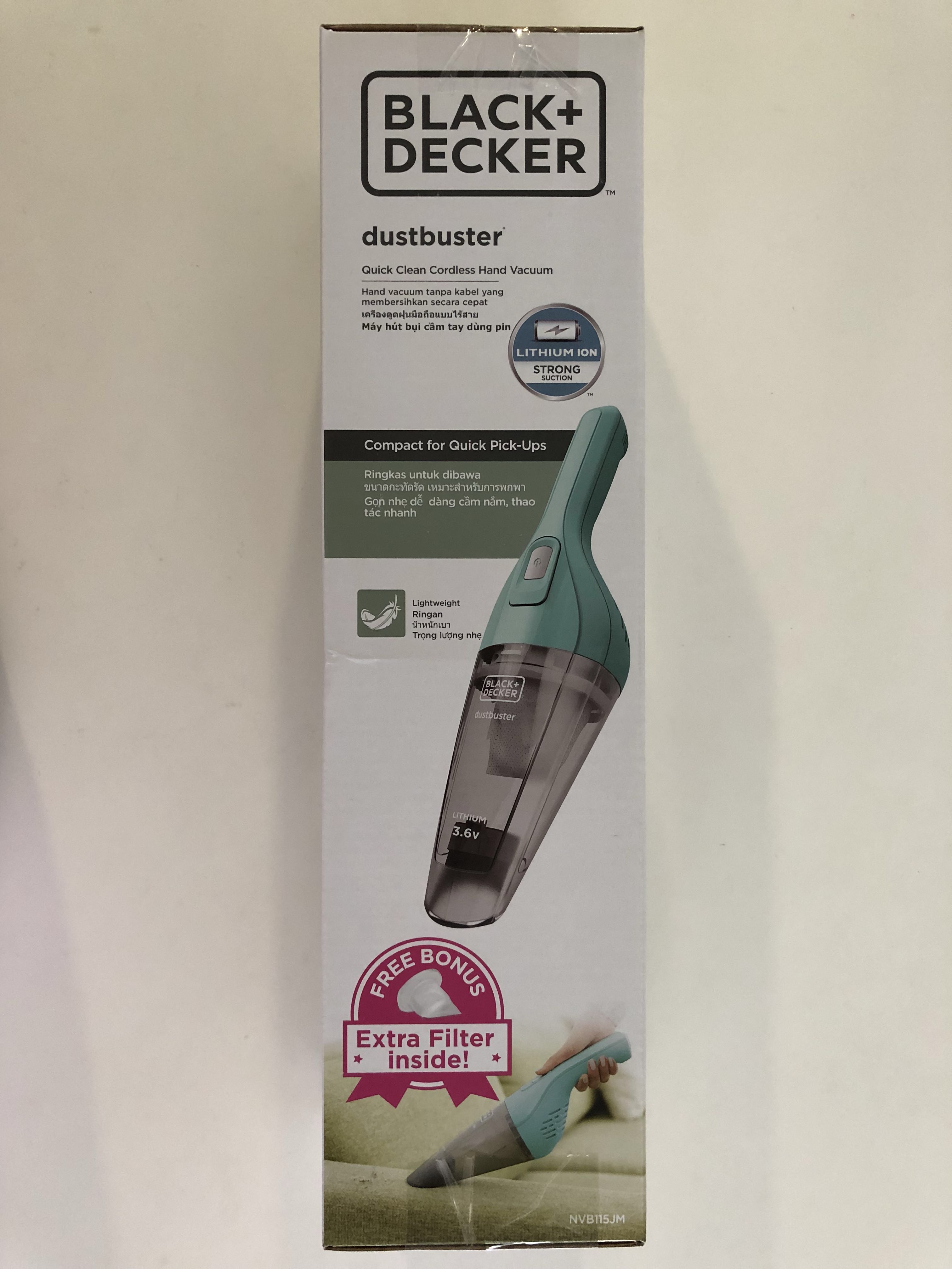 BLACK+DECKER 3.6V LITHIUM DUSTBUSTER QUICK CLEAN CORDLESS HAND