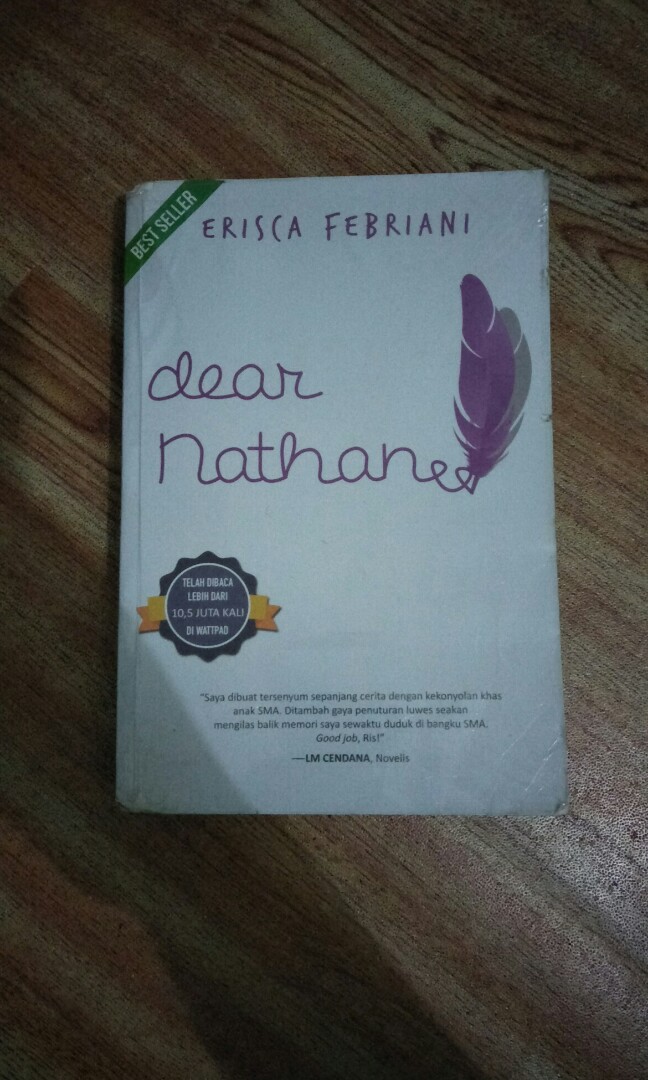 Buku Novel Dear Nathan Buku Alat Tulis Buku Di Carousell
