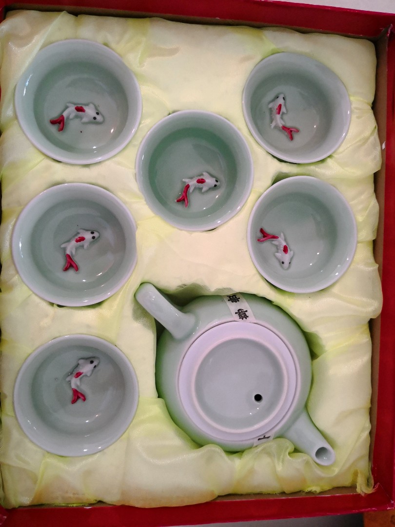 China Ceramic Chinese Porcelain Kung Fu Tea Set, Furniture & Home