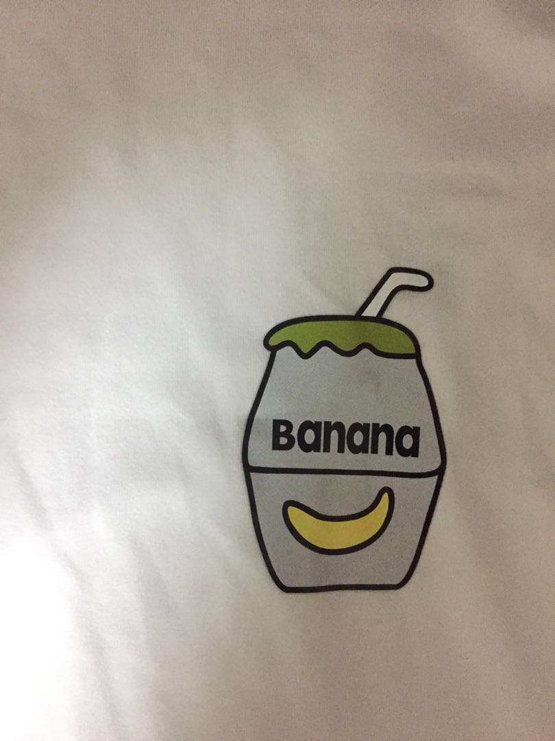 Cute shirt with Korean banana milk logo , Women's Fashion, Tops, Other