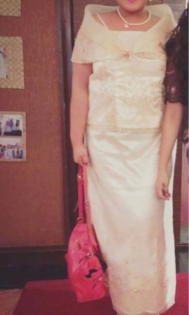 patterned pinafore dress