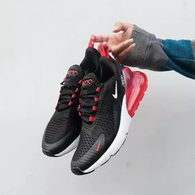 Sepatu Nike Airmax 270 Black Bright Crimson Blue Premium Original