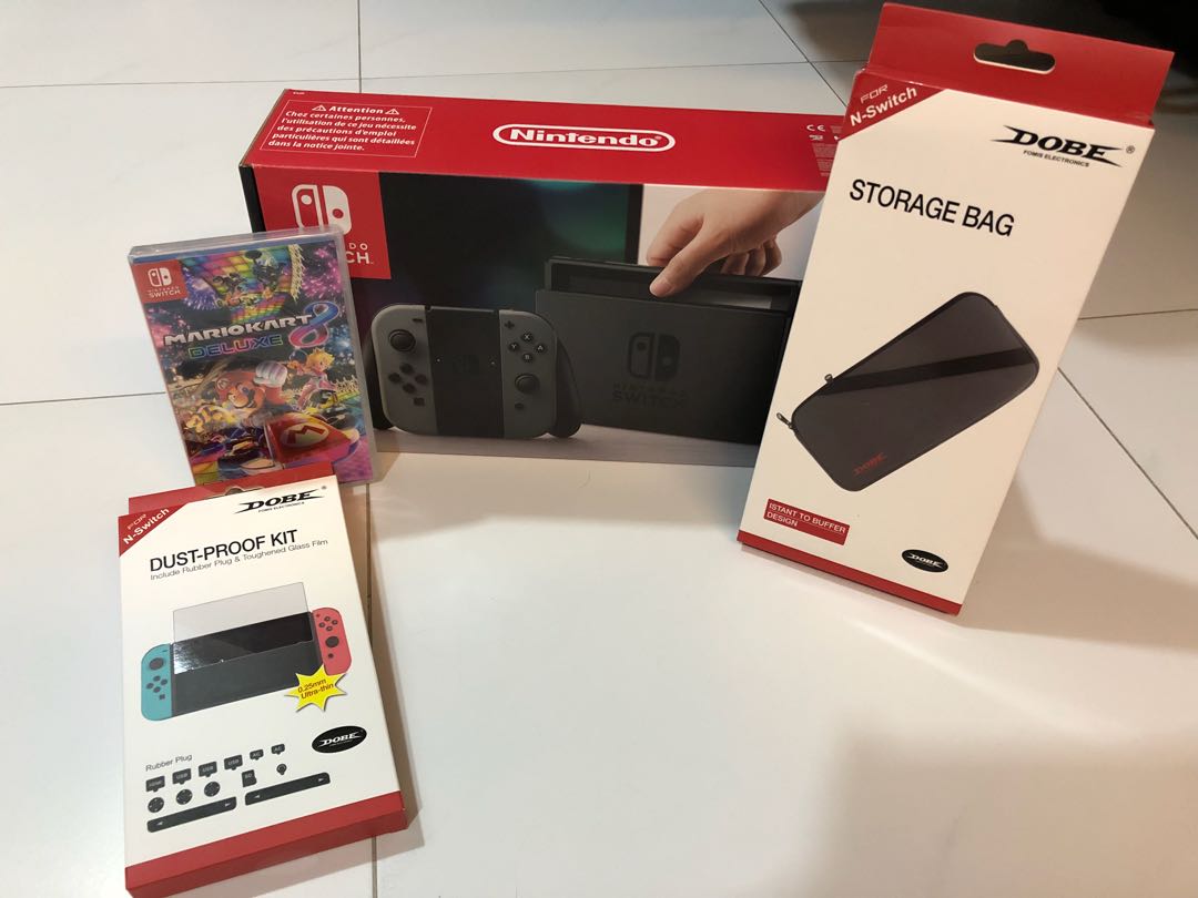 nintendo switch grey mario kart