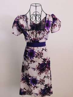 Dress with splashed prints