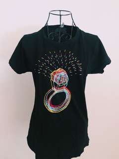 Graphic black tee