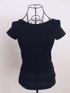 Black crocheted top