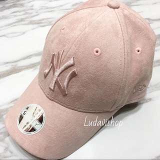粉紅麂皮 new era 棒球帽