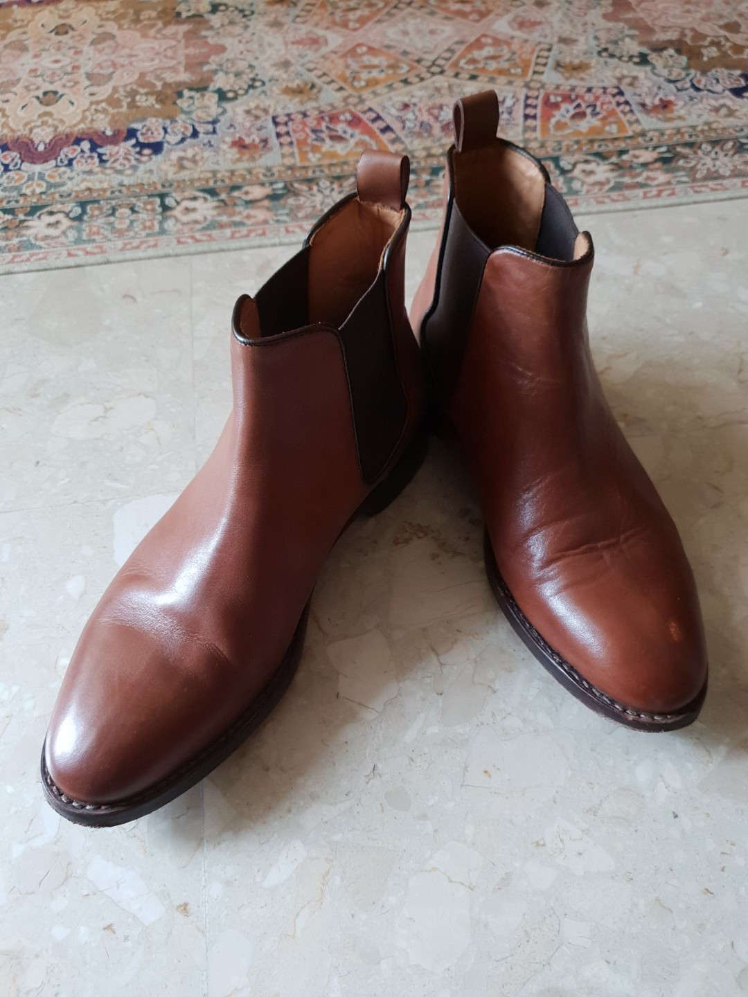 Aldo mens leather Chelsea boots, Men's 