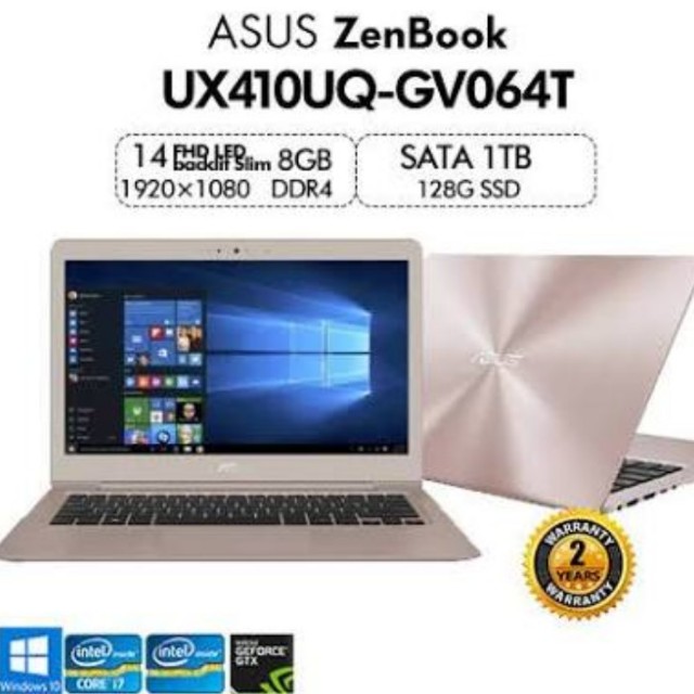 Asus Zenbook Ux410uq Elektronik Komputer Laptop Di Carousell