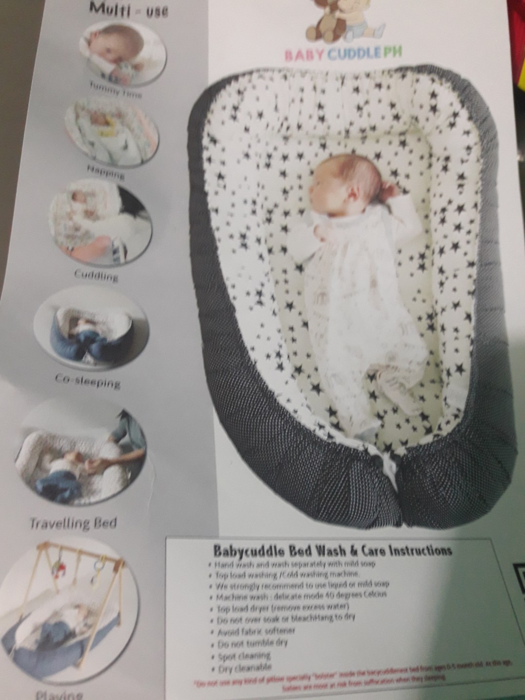 baby cuddle bed lazada