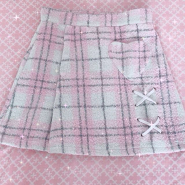 pink tartan skirt