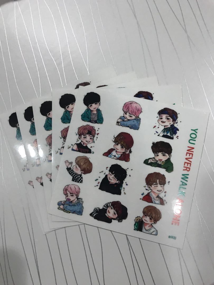 Bts Fanart Stickers Hobbies Toys Memorabilia Collectibles K Wave On Carousell