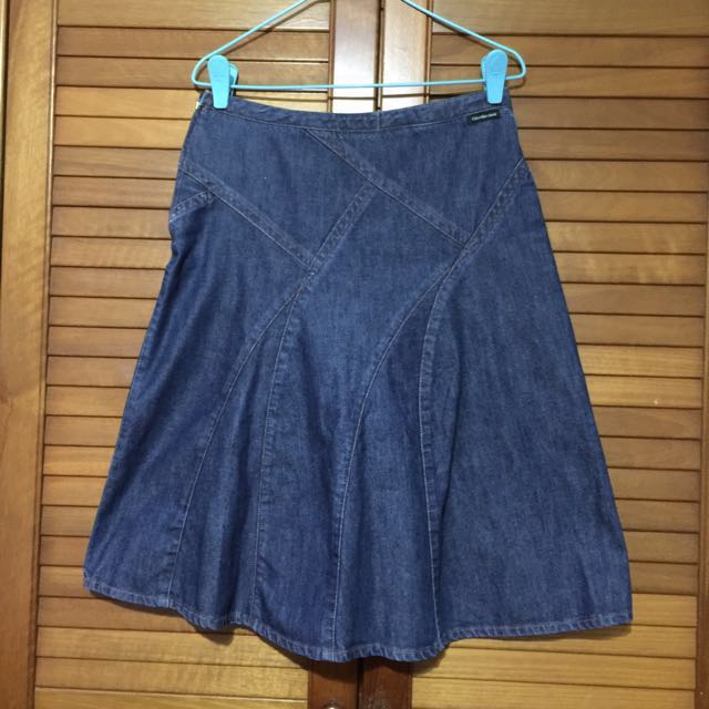 calvin klein jeans denim skirt