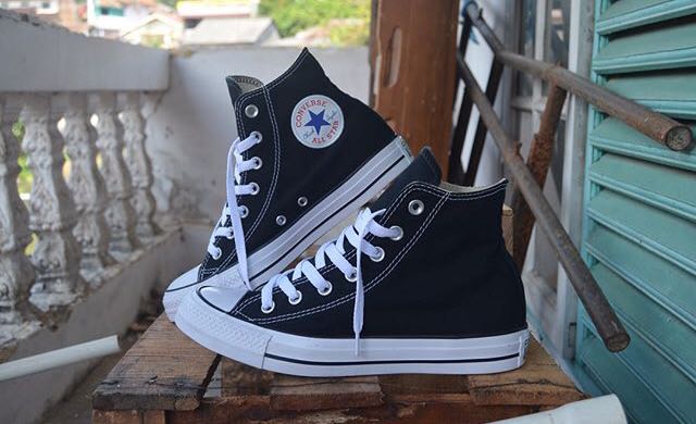 converse high black white original