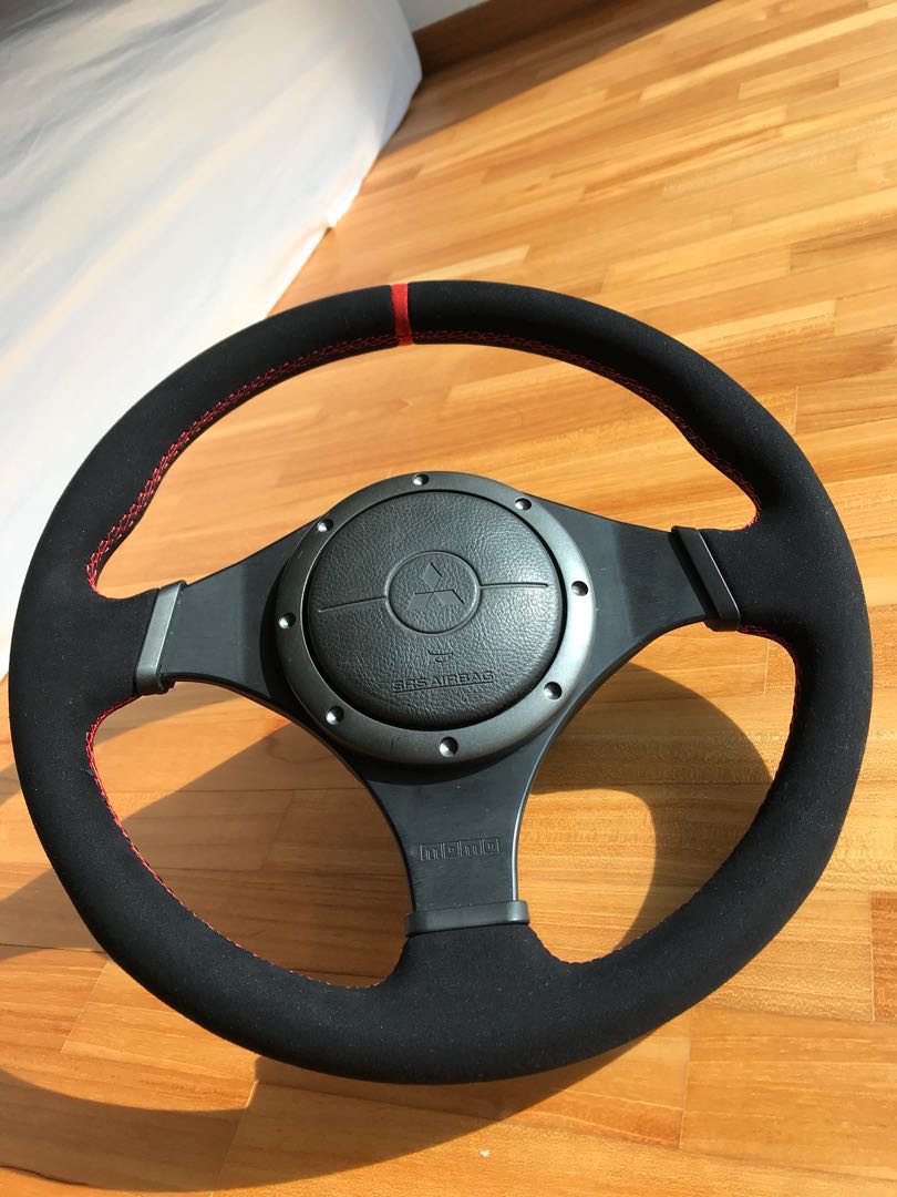 EVO 9 alcantara steering wheel wrapping service, Car Accessories on