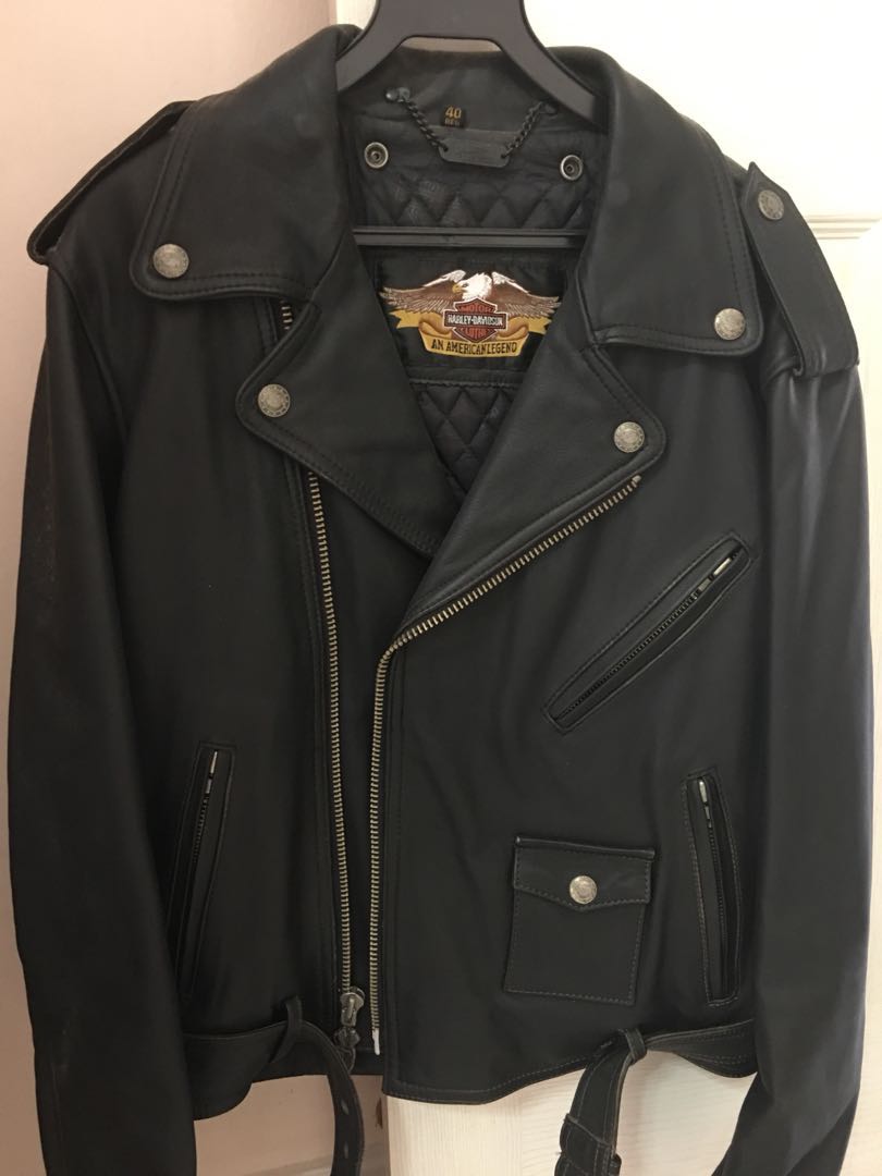 harley davidson embossed leather jacket
