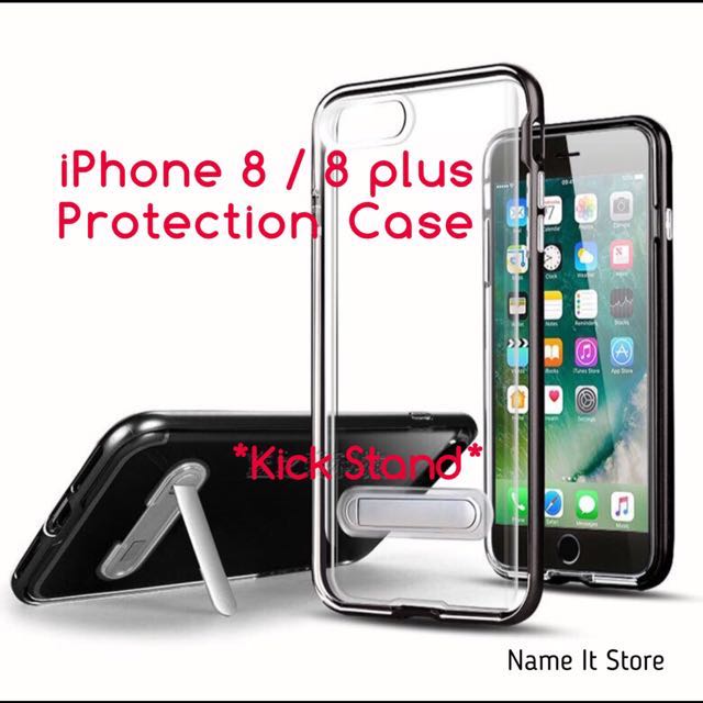 Iphone 8 8plus Protection Case With Kick Stand Mobile Phones Tablets Mobile Tablet Accessories On Carousell