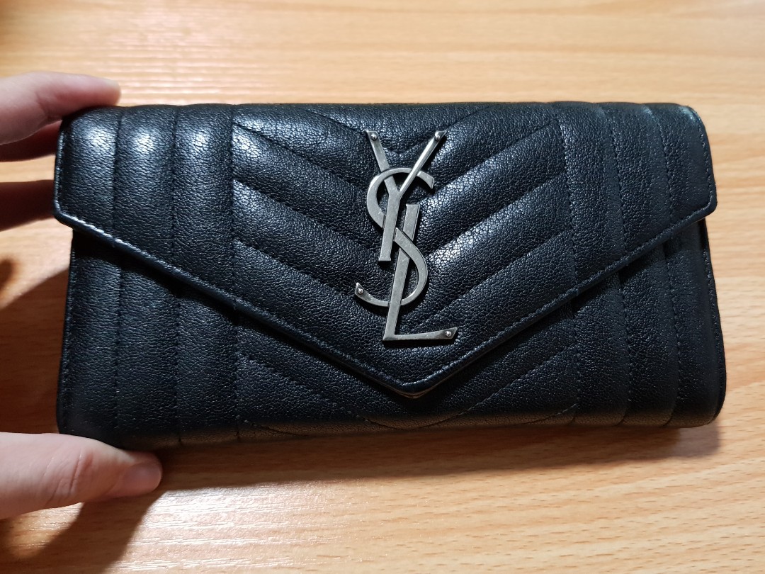 RARE LIMITED EDITION NEW YSL SAINT LAURENT Zip Fragment Leather Card Case