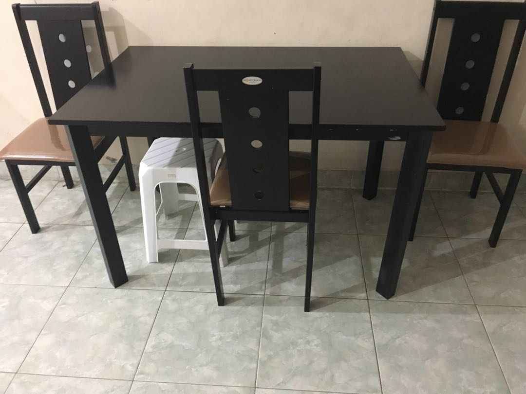 Meja Makan 3 Kursi Perabotan Rumah Di Carousell