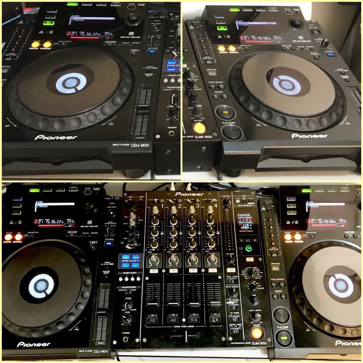 PIONEER CDJ 900 (x 2) & DJM 850 full set, Audio, Other Audio Equipment on Carousell