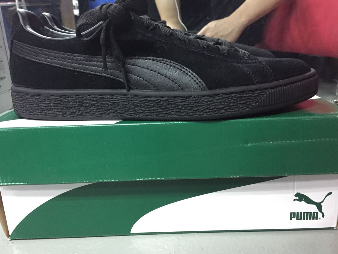 puma suede classic all black