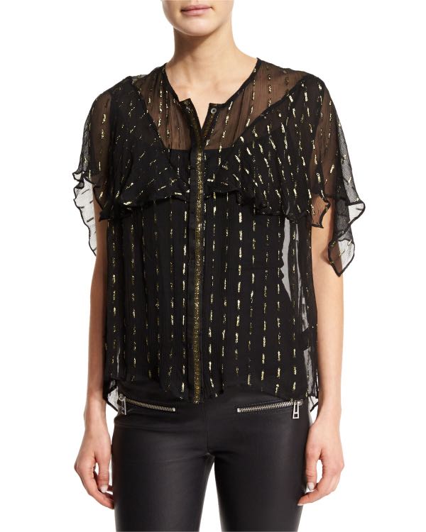 gold sheer shirt