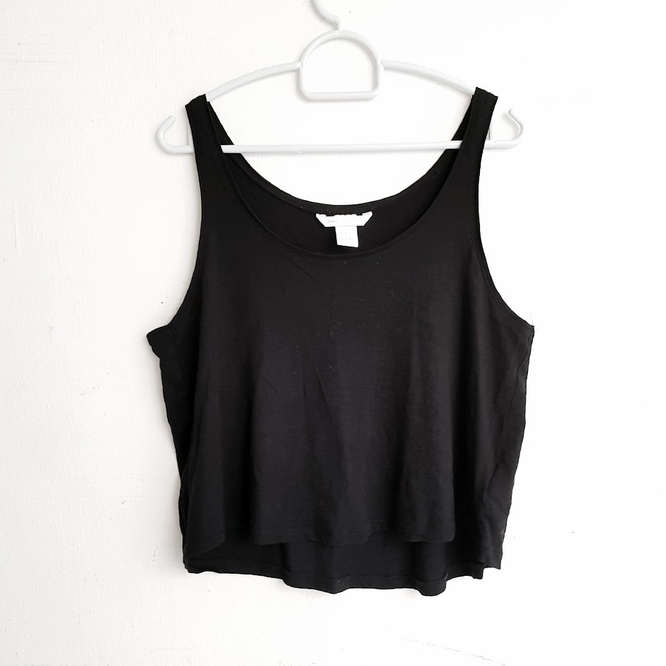 Hu0026M Black Basic Tank Top, Women's Fashion, Tops, Sleeveless on Carousell
