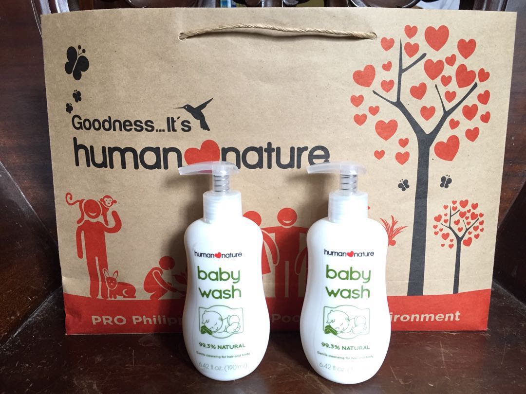 Human nature baby wash (Category: Baby Toiletries & Grooming) located in Makati City. Submitted by kristinapangan (Listing ID 163103738, Image 1). Description: ☑️Human nature Authorized dealer from Makati ☑️On hand products ☑️190ml 99.3% Natural | Hypoallergenic Mild & safe cleansing Cleanse your baby’s skin and hair with this natural wash that's dermatologist-tested non-irritating, hypoallergenic and safe for even newborns' sensitive skin. Genui