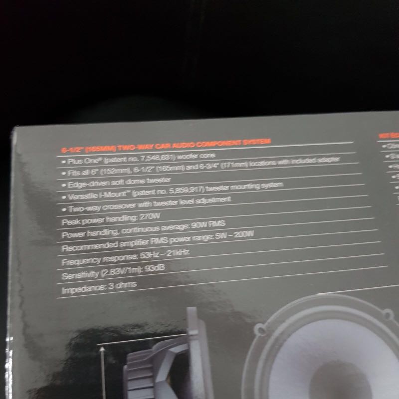 JBL GTO609C Premium 6.5Inch Component Speaker System Set of 2