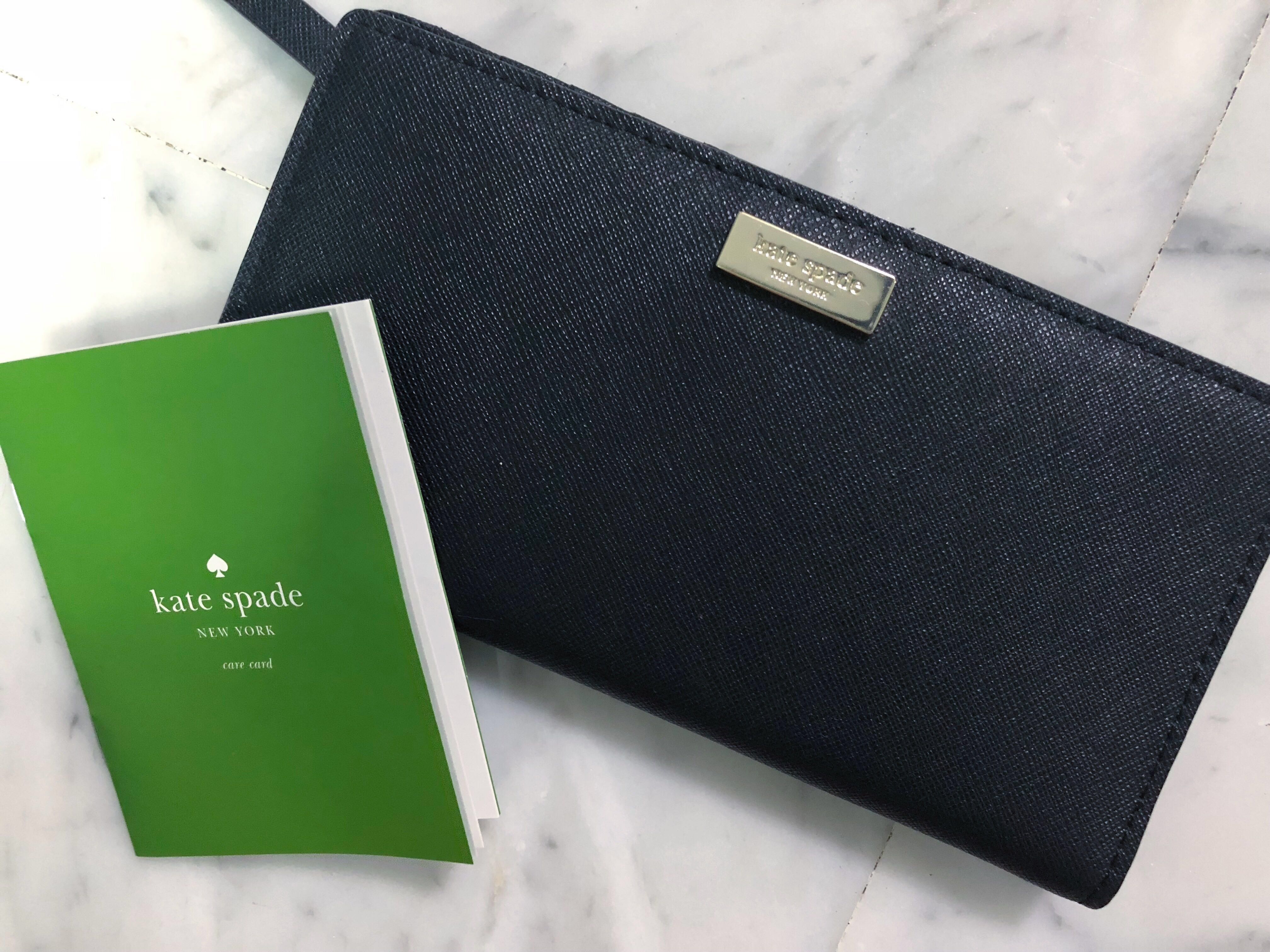 Kate Spade Wallet Black Laurel Way Stacy Saffiano Leather Women s Fashion Bags Wallets Purses Pouches on Carousell