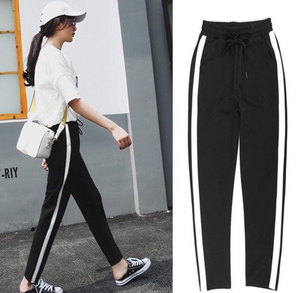 korean jogging pants outfit