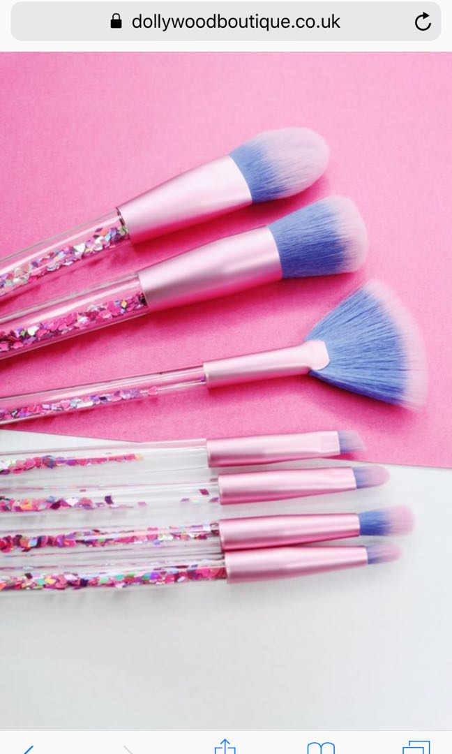Limecrime Glitter Aquarium Brush Set 7 Pieces Health Beauty