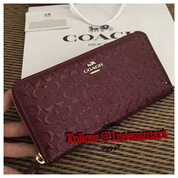 Maroon coach hot sale wallet