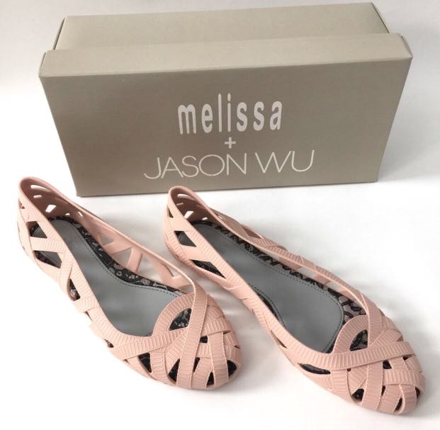 Melissa Jason Wu Jean Light Pink Jelly Flats
