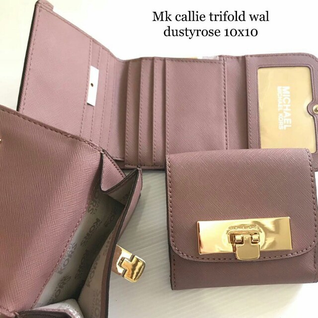 Michael Kors Callie Trifold Wallet, Barang Mewah, Tas & Dompet di Carousell