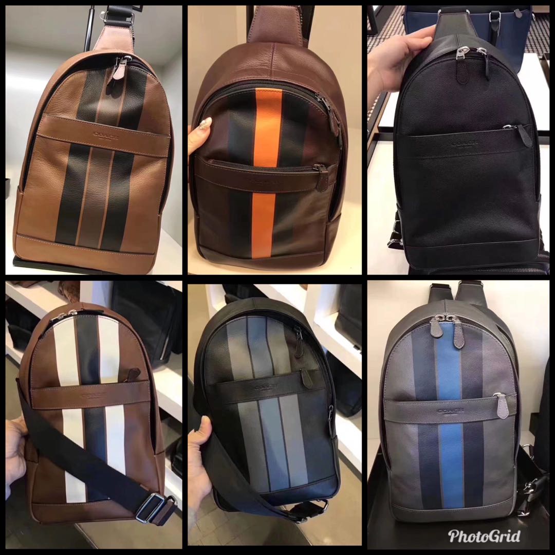 Original coach men chest bag sling crossbody bag handbag