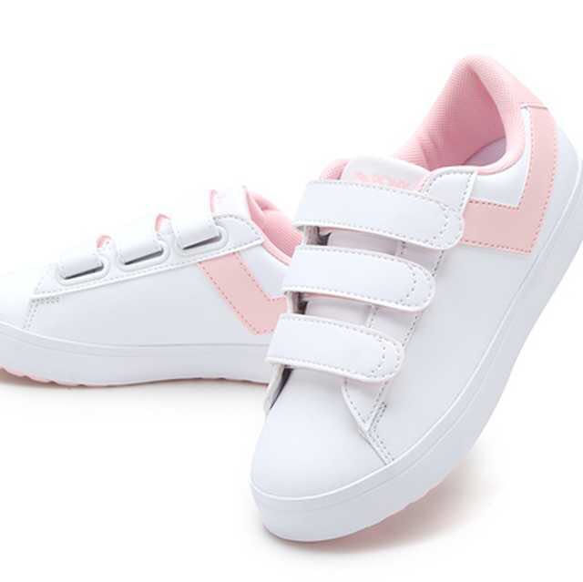 pink velcro shoes