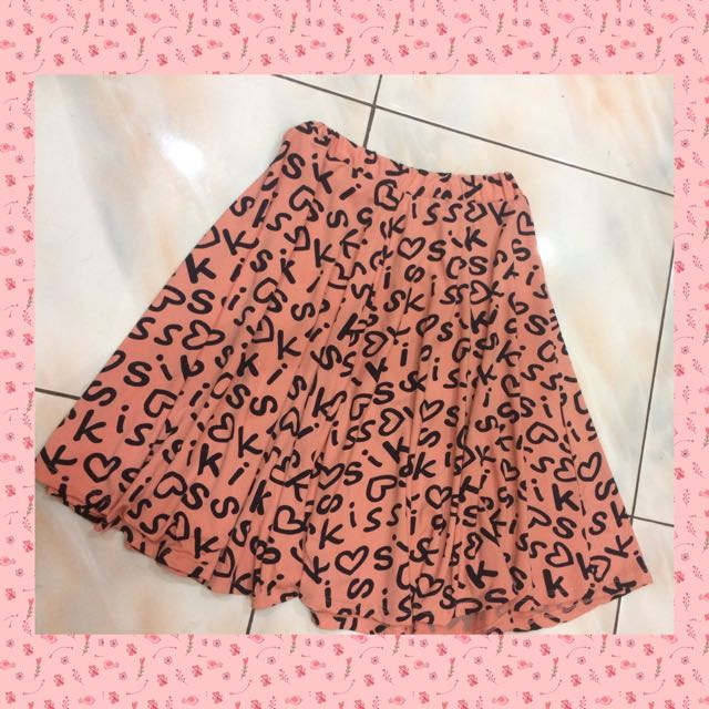 Rok Warna Otak Udang Peach Womens Fashion Womens Clothes