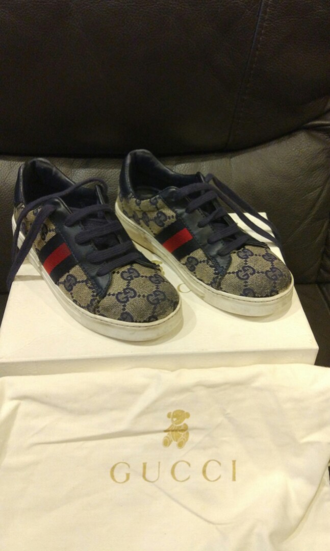 Sepatu Gucci Authentic Original Brand Anak Preloved Bayi Anak Baju Anak Laki Laki Di Carousell