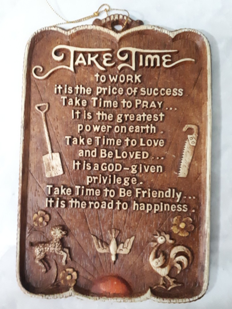 Take Time Wall decor, Furniture & Home Living, Home Decor, Wall Decor