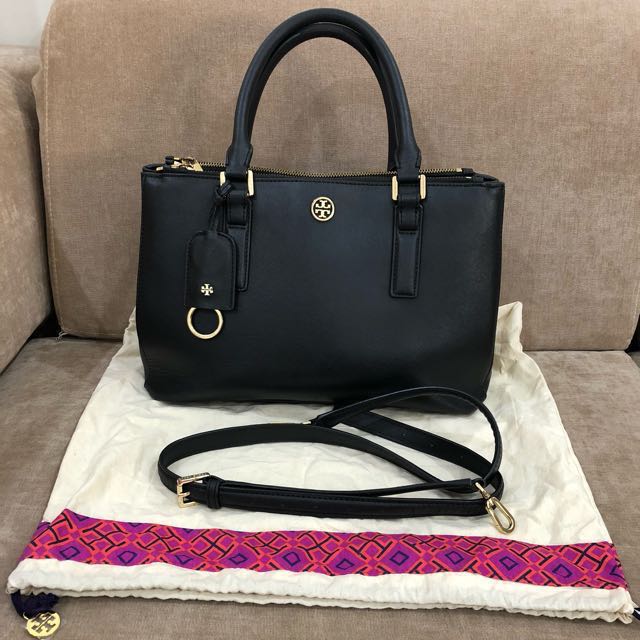 Tory burch robinson sales double zip tote small