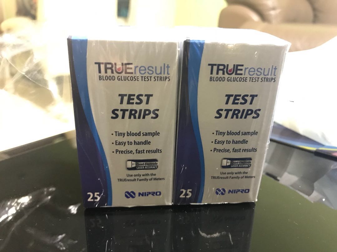 TRUE RESULT blood glucose test strips 50 pcs, Health & Nutrition
