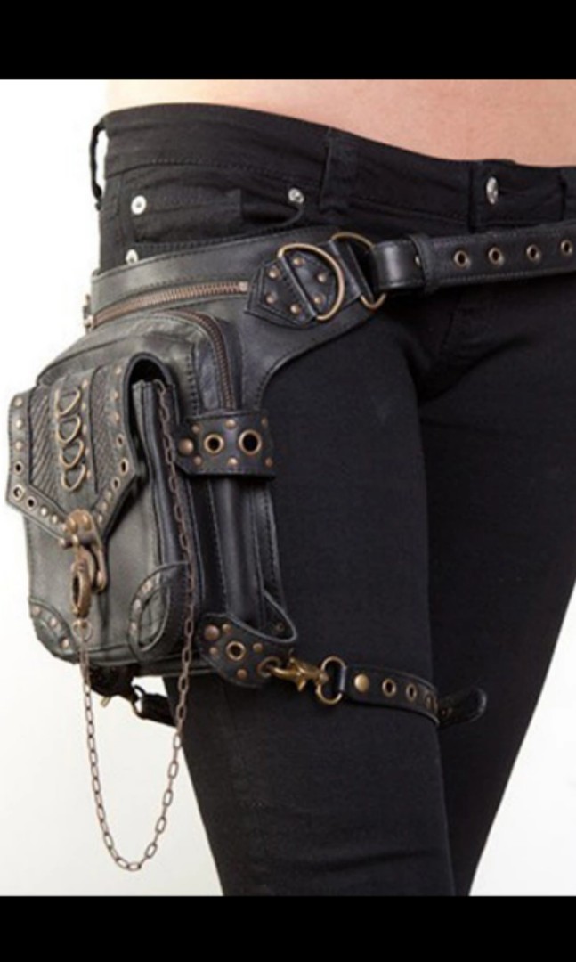 leather hip belt bag