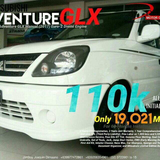 2017 Mitsubishi Adventure Glx Low Down Promo Sure Approval