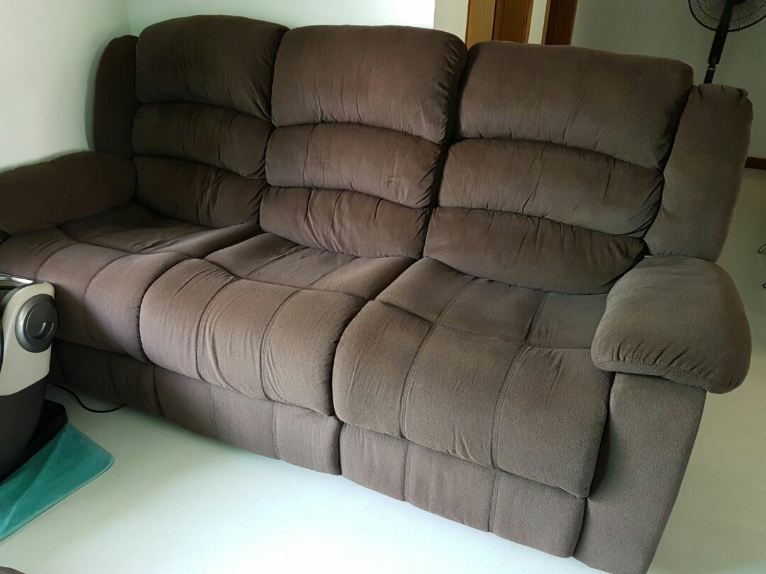 Sofa 3 Seater Recliner with High Back Super Comfy, Furniture & Home