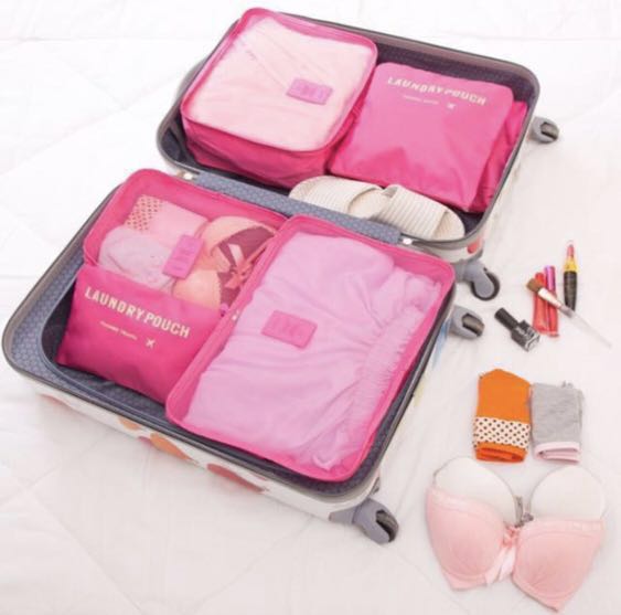 6 piece luggage organiser